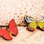 Butterfly hair clips, butterfly hair pin, woodland wedding, natural wedding, butterfly jewelry, bridesmaid hair clip