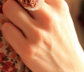 Teacup ring, miniature food ring, tea cup ring, kawaii food ring, mini food ring