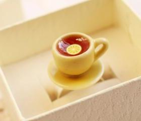 Teacup ring, tea cup ring, cute ring, miniature food ring